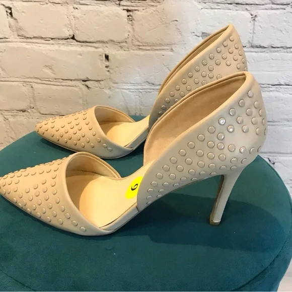 French Connection Forever Studded Heels Cement size 9 - Picture 5 of 6
